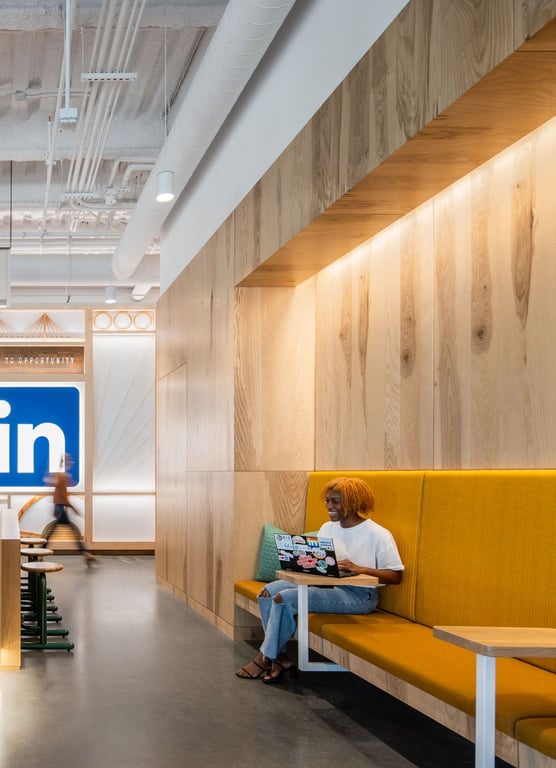 Urban Wood Ash Veneer Paneling in Matte Clear Finish Installed in LinkedIn Omaha Office Urban Wood Ash Veneer Paneling in Matte Clear Finish Installed in LinkedIn Omaha Office