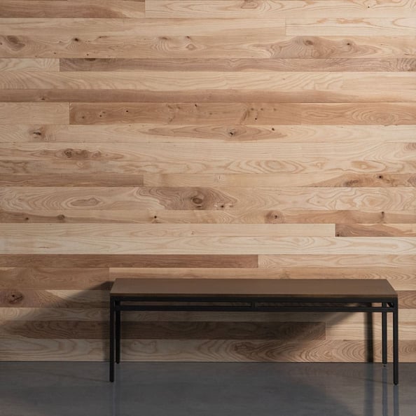 UE Live Sawn Matte Clear Ash Wall Cladding Installation