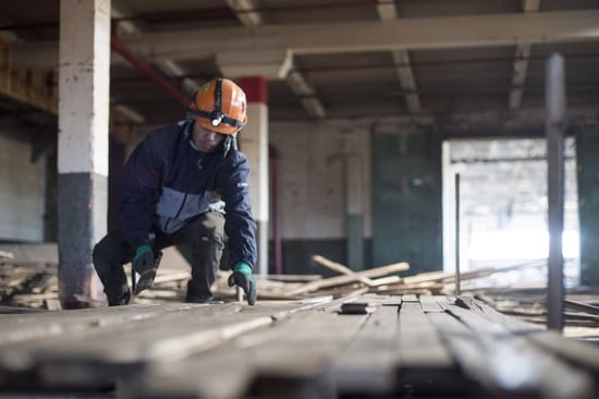 Removing Factory Maple Flooring Inside JI Case Tractor Factory in Racine
