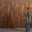 Interval walnut wood wall panel