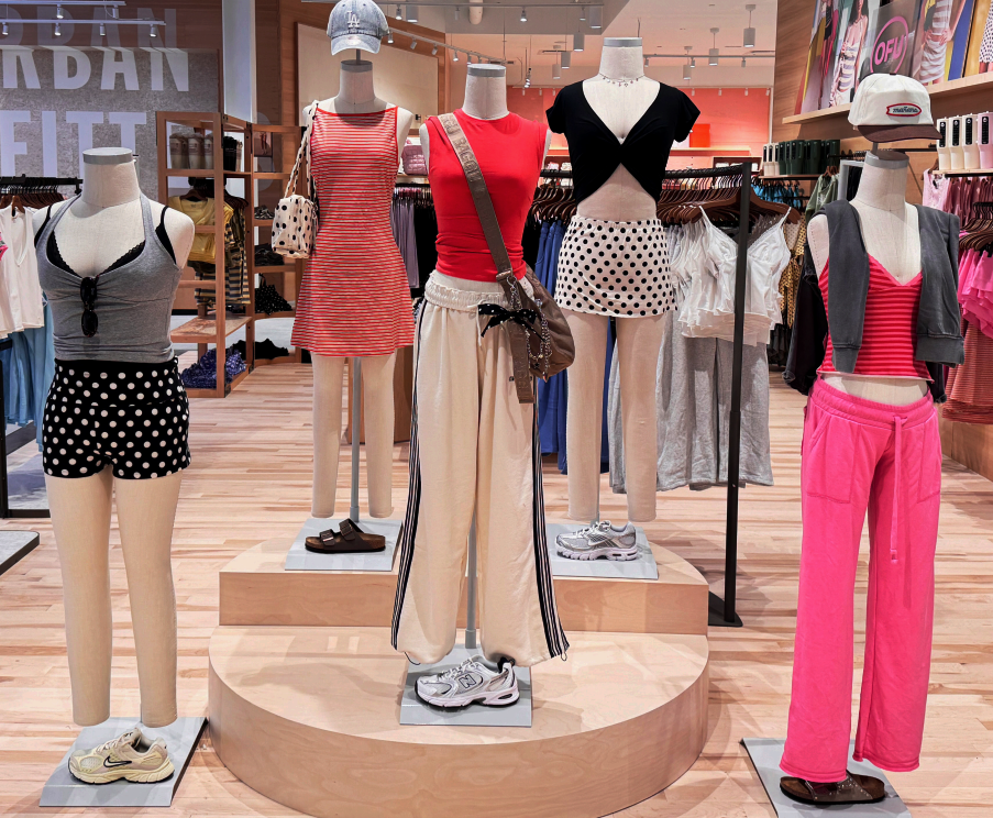Character Grade Workshop Maple Flooring with fashion store mannequin display