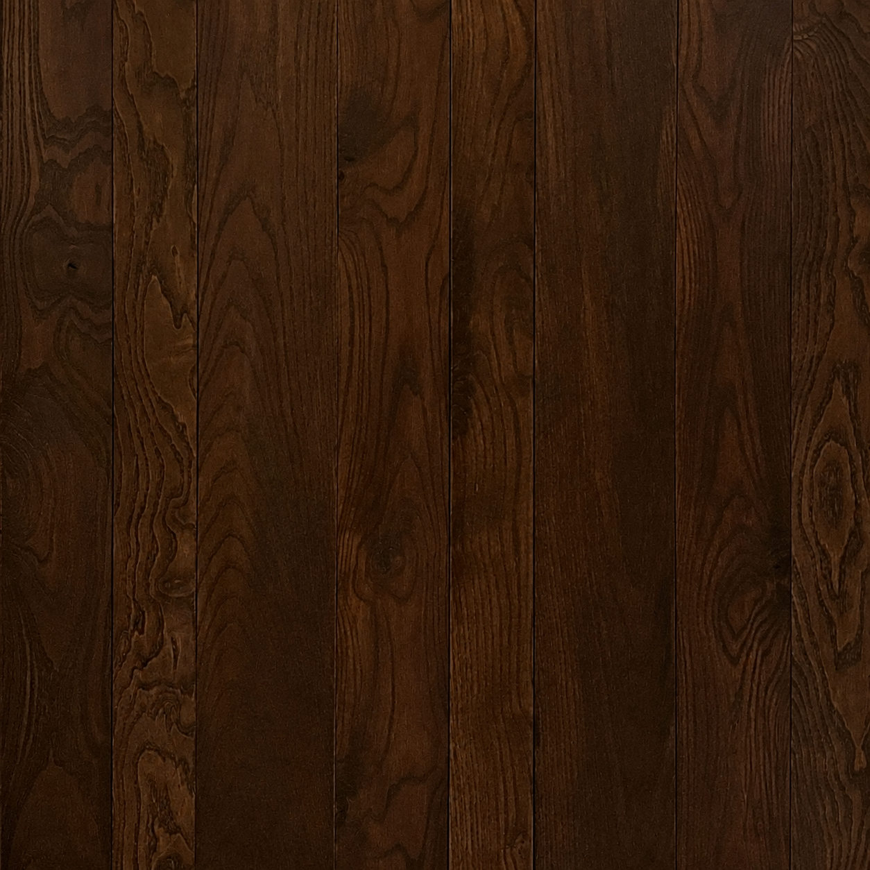 Live-Sawn Solid Ash Deep Brown
