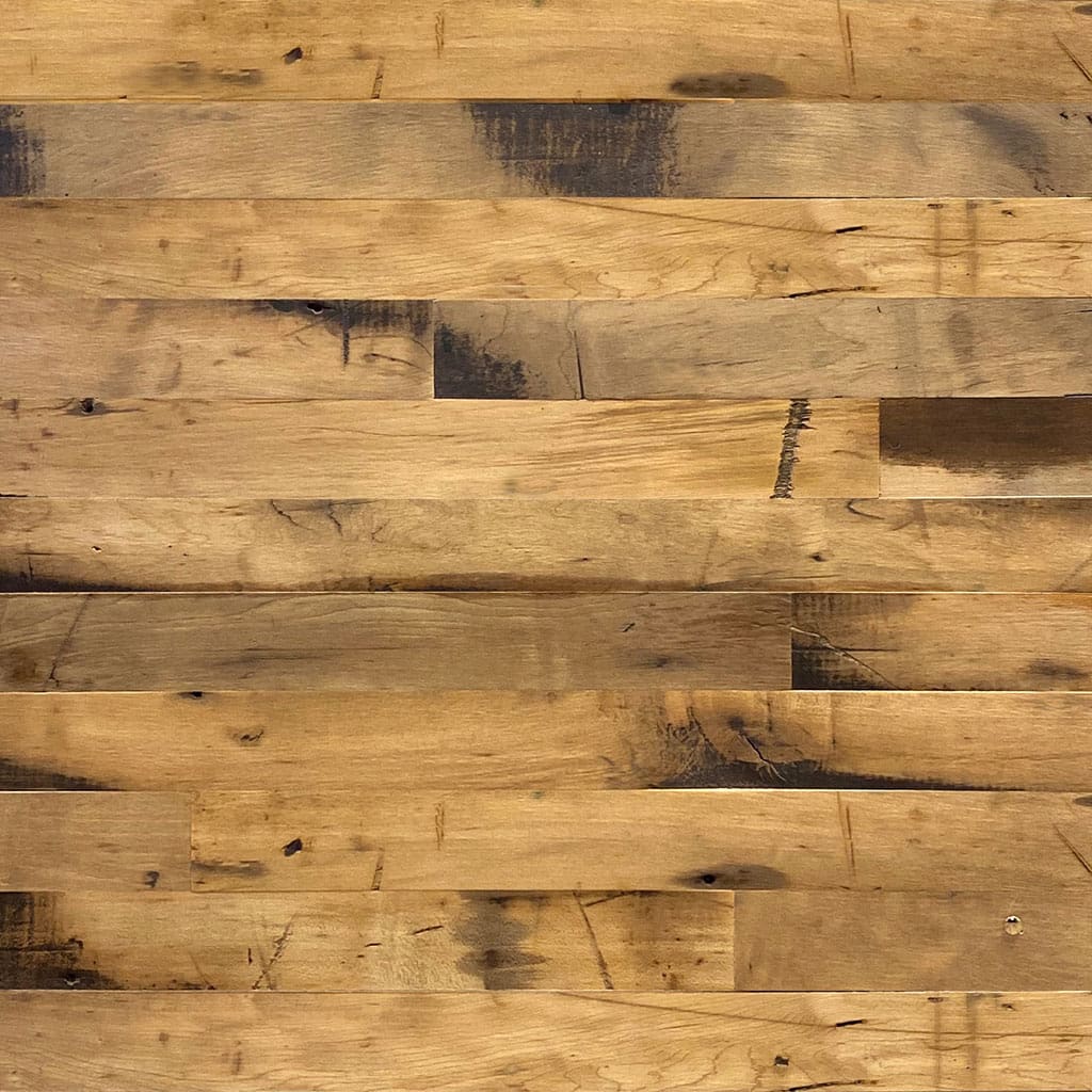 Reclaimed Factory Maple – Skip Planed Matte Clear