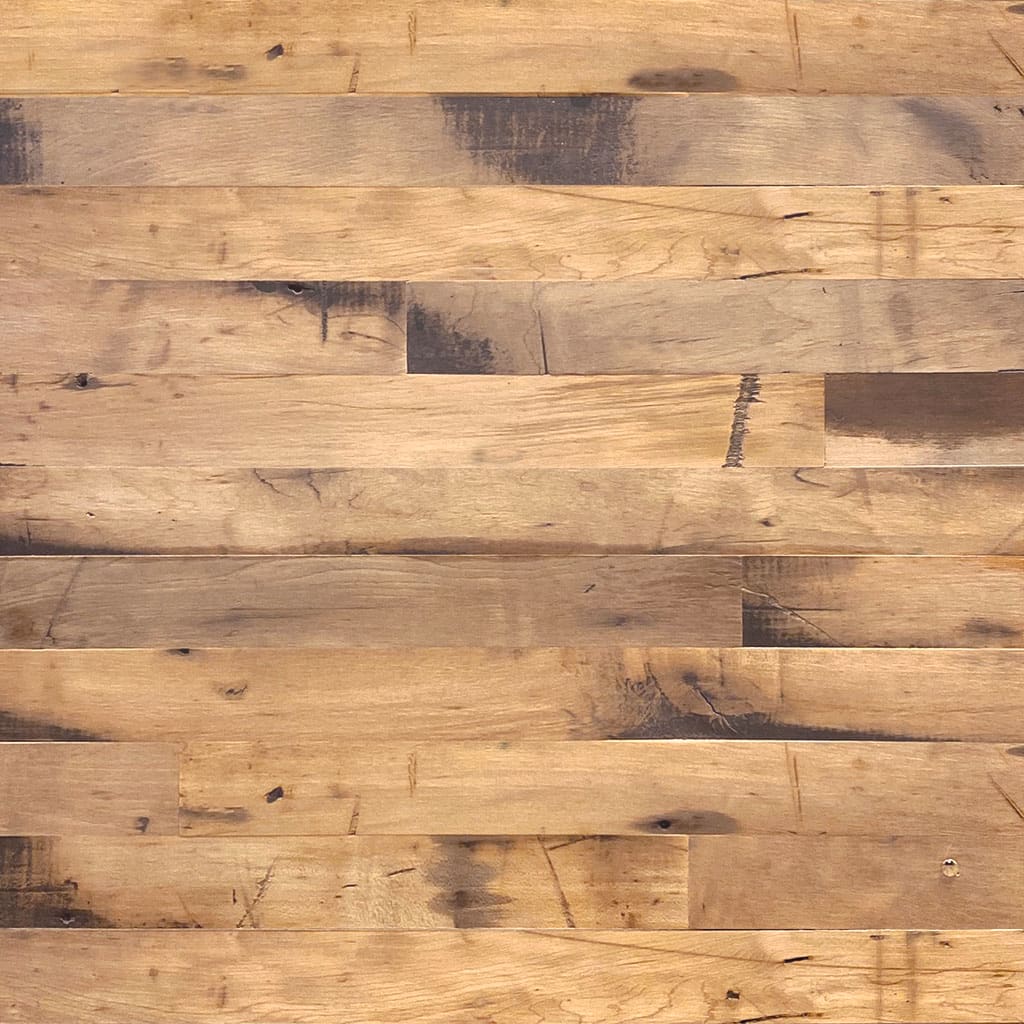 Reclaimed Factory Maple – Skip Planed White Oil