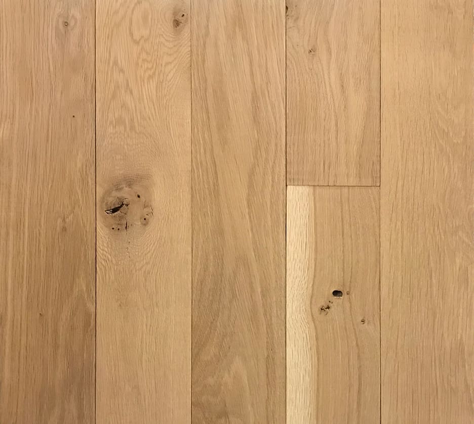 Character Grade White Oak Solid Flooring in Matte Clear
