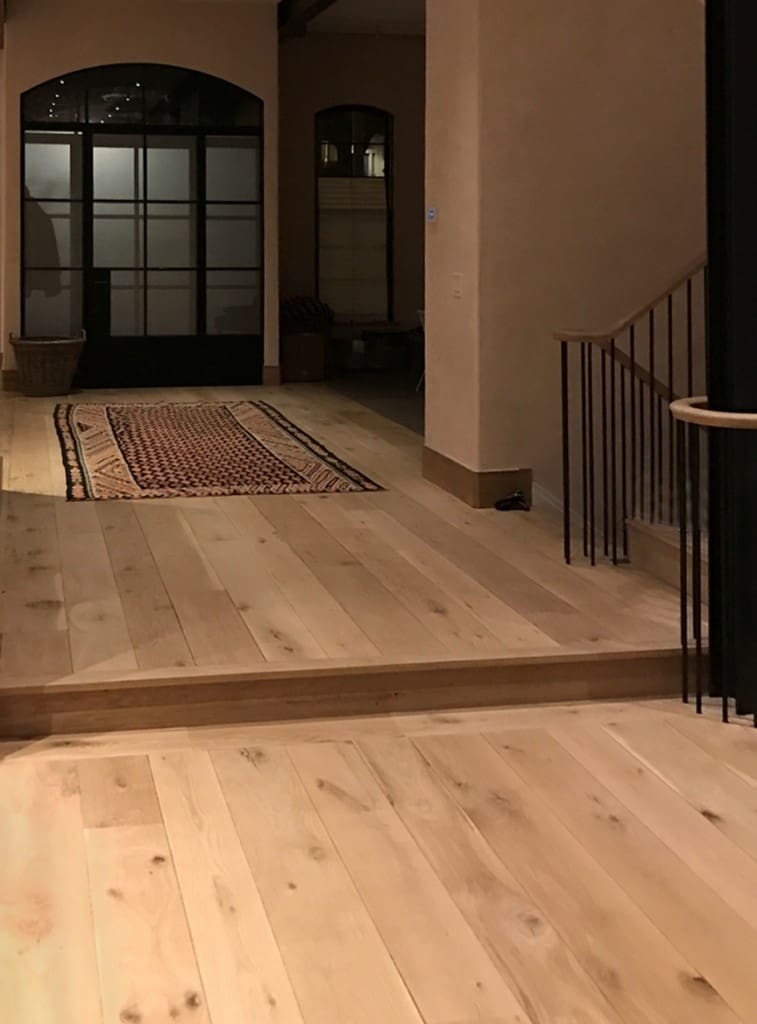 Character Grade White Oak Flooring in a residential entry way