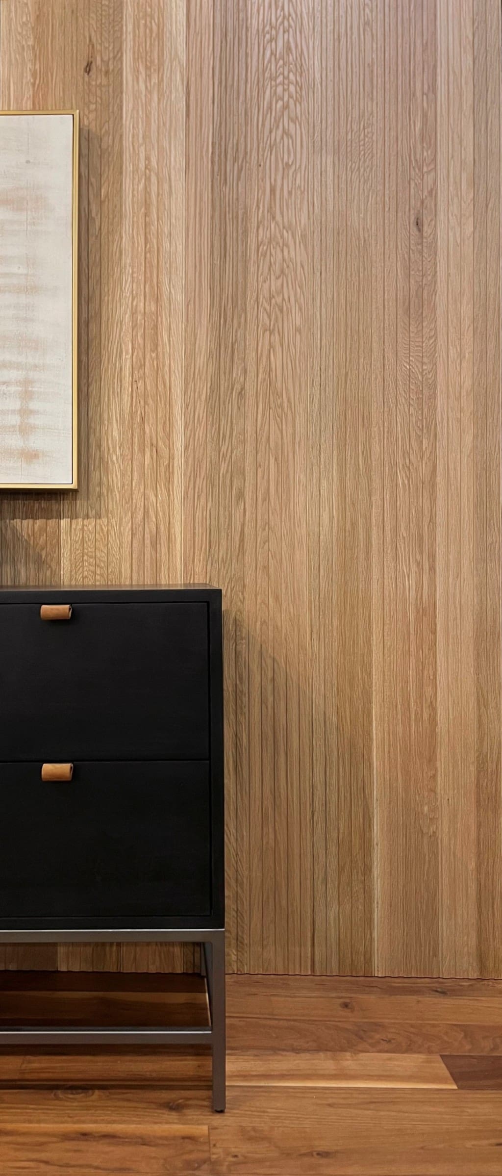 Linear Relief White Oak Clear Matte Finish