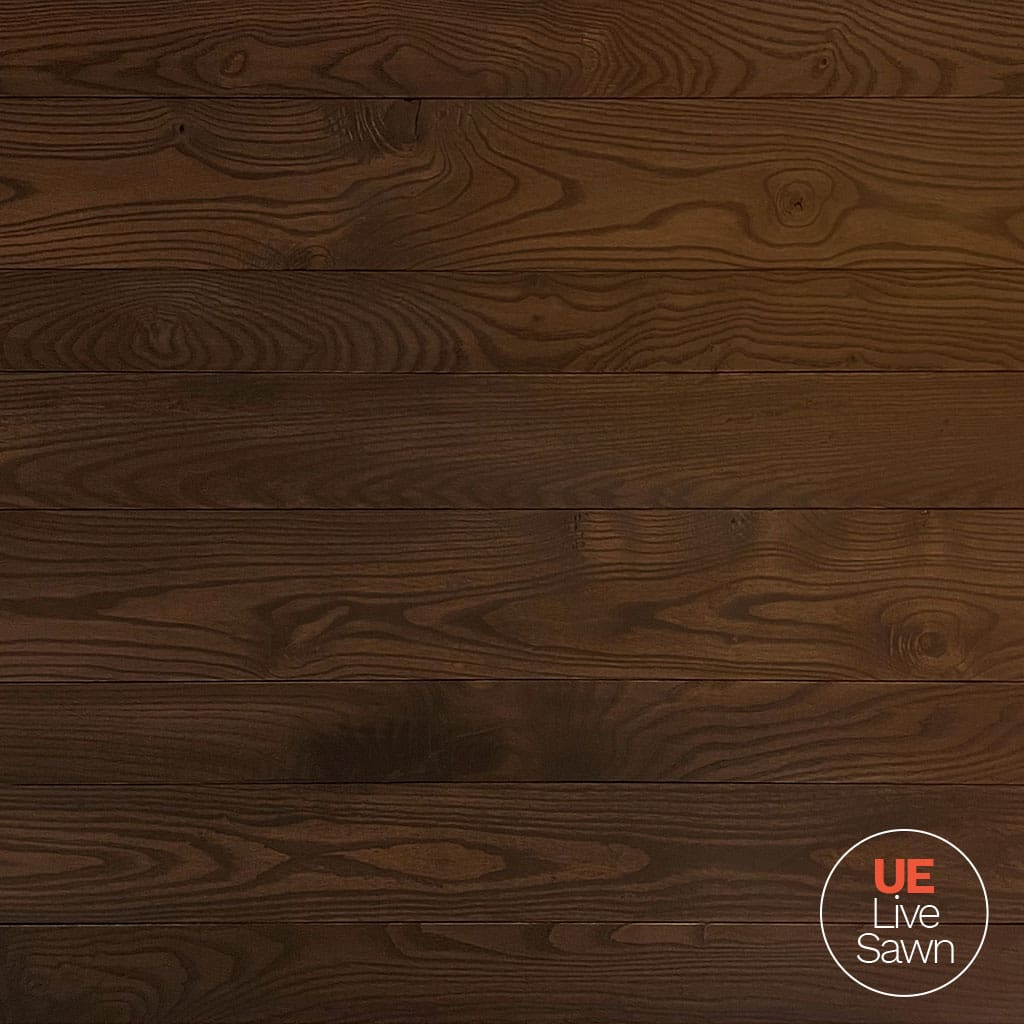 Live Sawn Ash Cladding in Smoke Finish