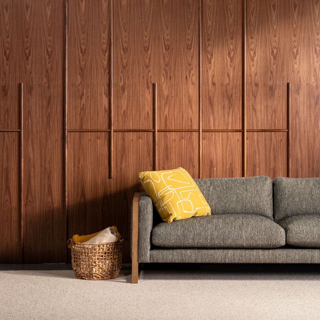 Open Grid Wood Wall Panel in Residence