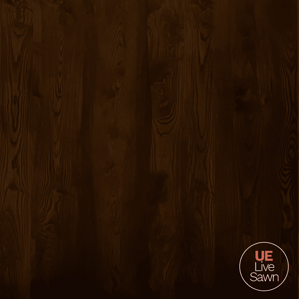 Image of Live Sawn Dark Ash Veneer Wood Paneling in Deep Brown