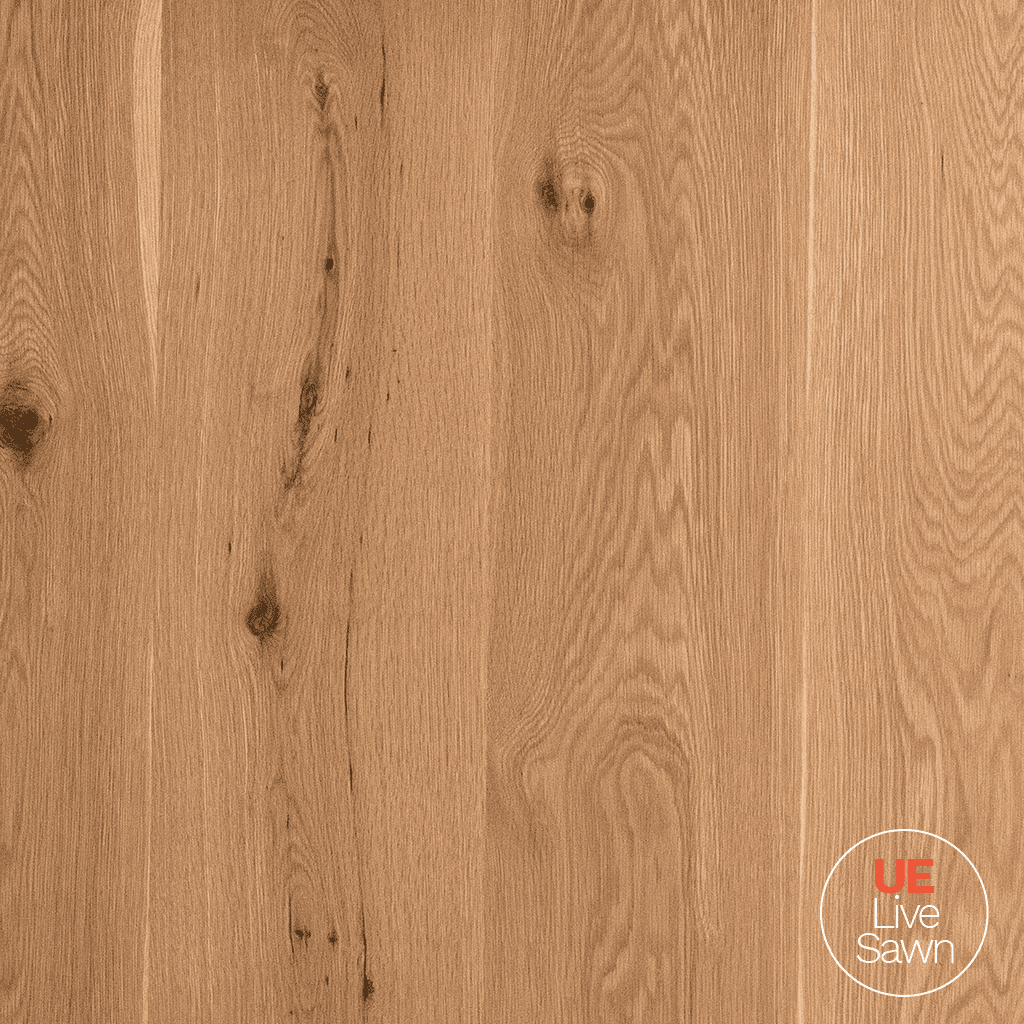 Image of Live Sawn White Oak Veneer Wood Paneling in Matte Clear