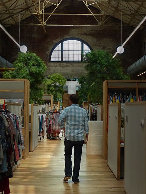 Reclaimed Oak Fencing Flooring in URBN Navy Yard Office