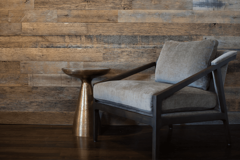 Reclaimed Wire Brushed Oak Cladding Installed