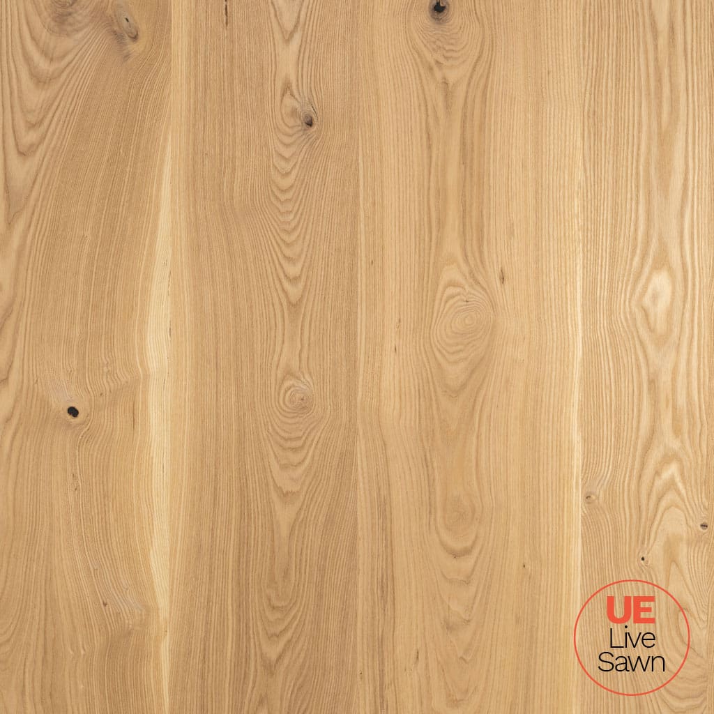 Image of Live Sawn Select Heart Ash Veneer Wood Paneling in Clear