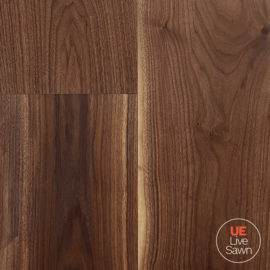 Image of Live Sawn Character Walnut Wide Plank Wood Flooring - Engineered