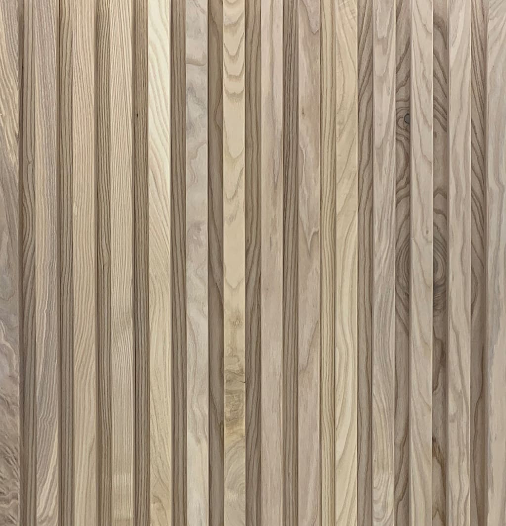 Urban Ash Classic Slat Solid Wood Wall Boards Unfinished
