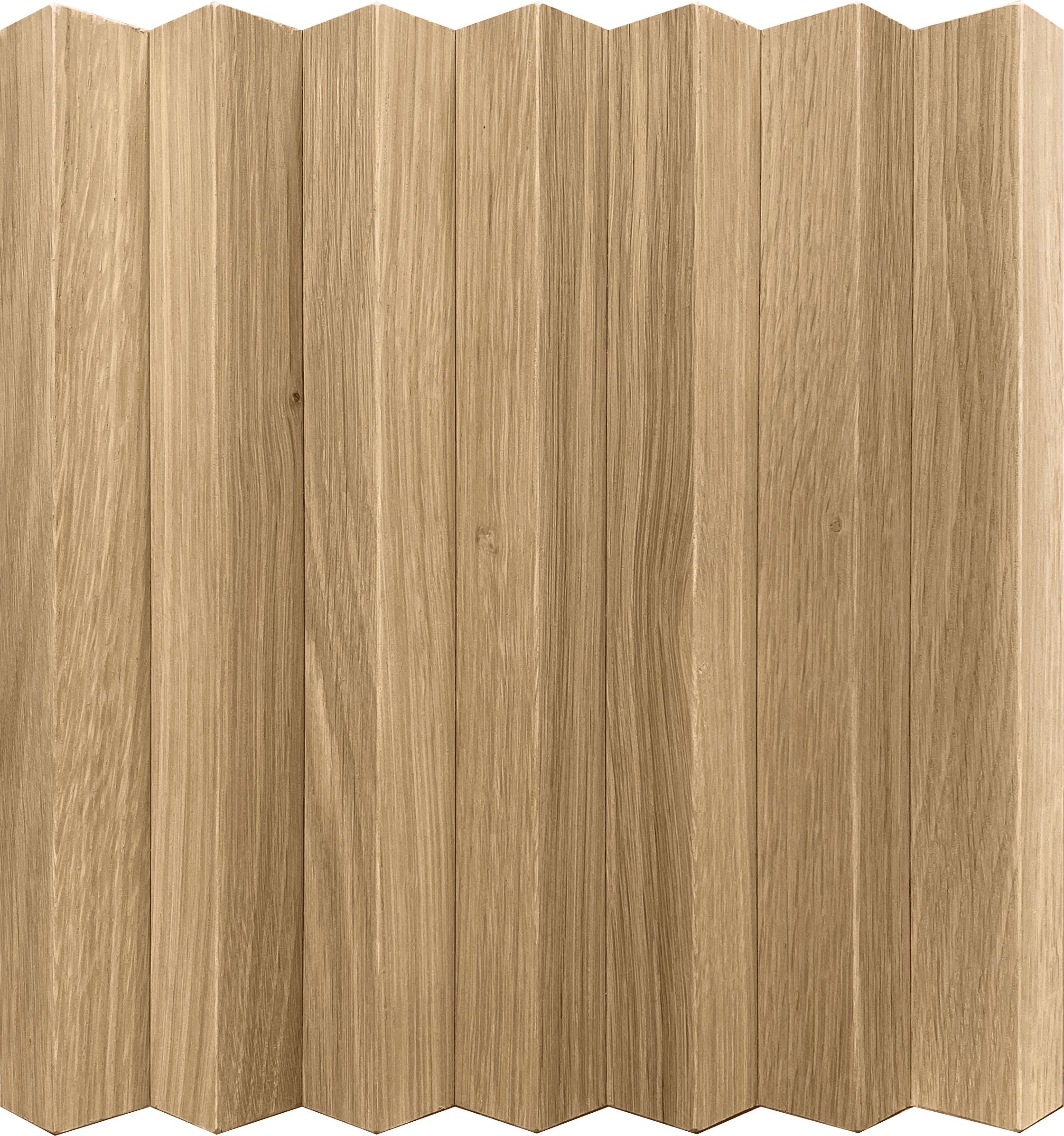 White Oak V-Rib Slat Wood Wall Panel Profile Swatch
