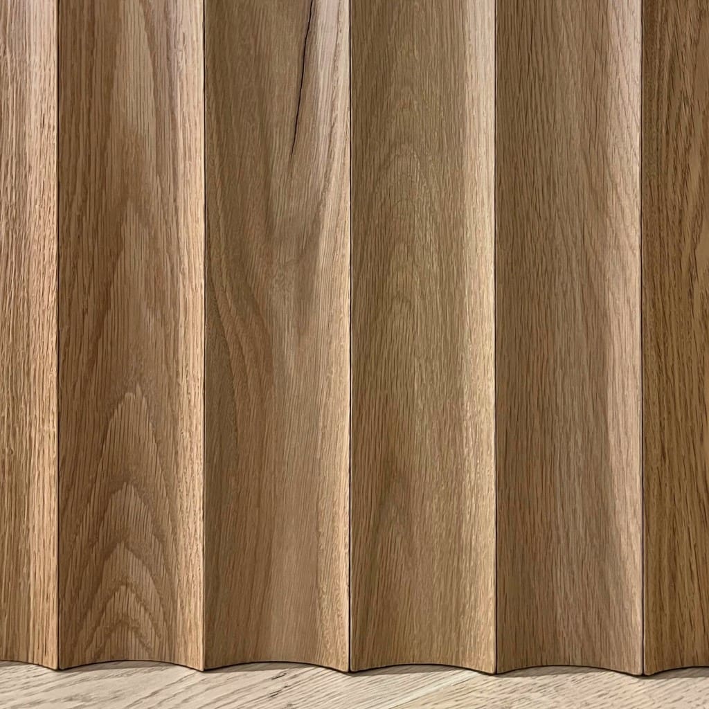 Image of Solid Wide Fluted Slat Wood Wall Planks