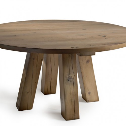60 Inch Quad Pod Timber Round Table