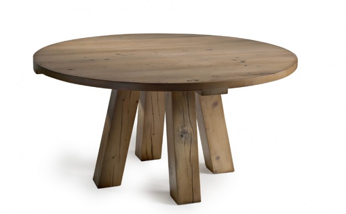 60 Inch Quad Pod Timber Round Table