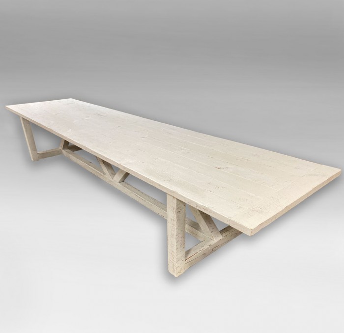 White Pine Lap Joint Timber Conference Table