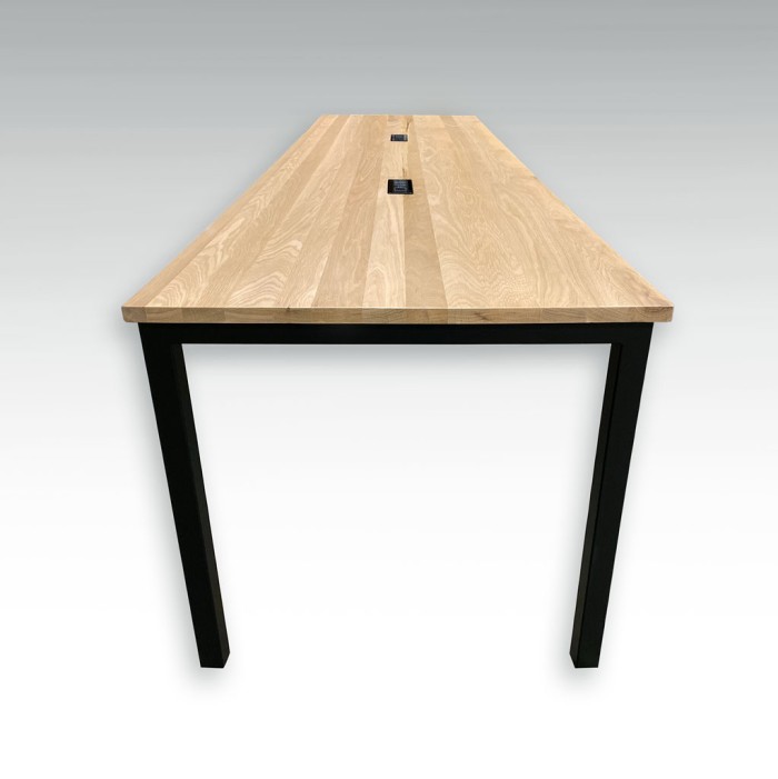 New White Oak Parsons Table in Matte Clear Finish