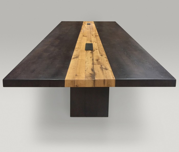 Accent Runner Trapezoid Conference Table - End View
