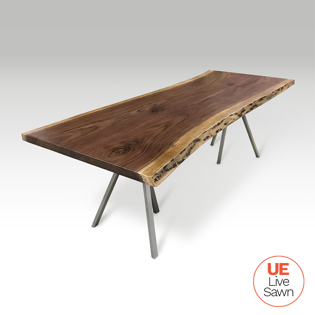 old growth redwood l live edge slab, conference table