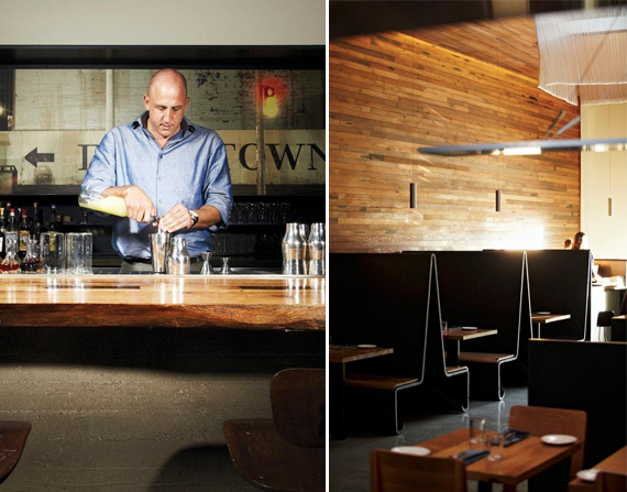 Reclaimed Materials Inside Bar Agricole in San Fransisco