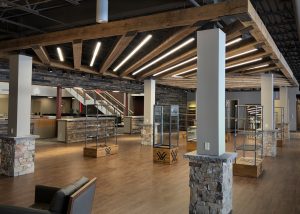 Reclaimed Timbers and Cladding in Showroom