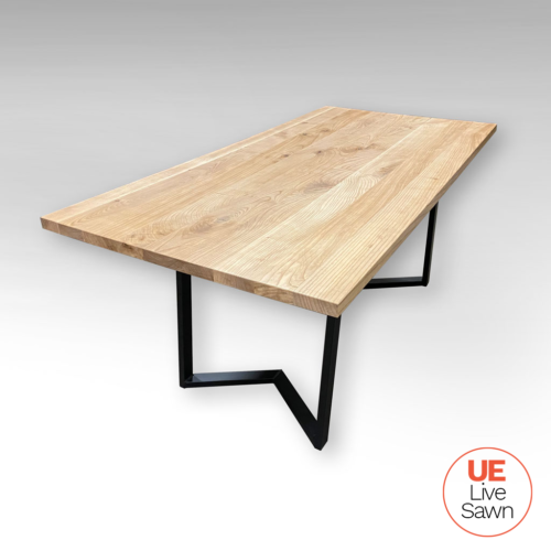Incline Table Base with UE LIVE SAWN Urban Ash Top