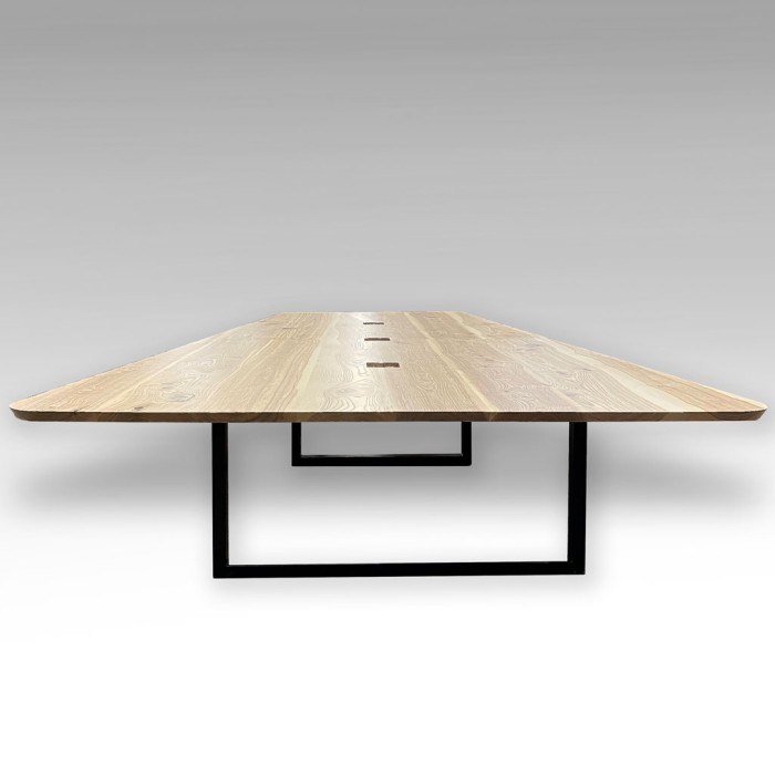 Urban Ash Top on U Base Conference Table_End View