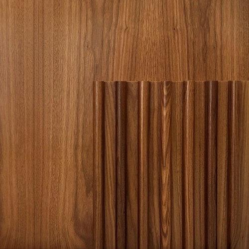 Torus Rounded Slat Wood Wall Panel in Walnut Premium Oil Finish
