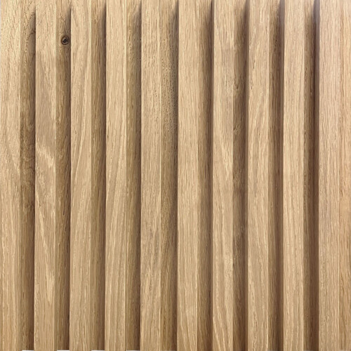 White Oak Solid Classic Slat Wood Wall with Matte Clear Finish Swatch