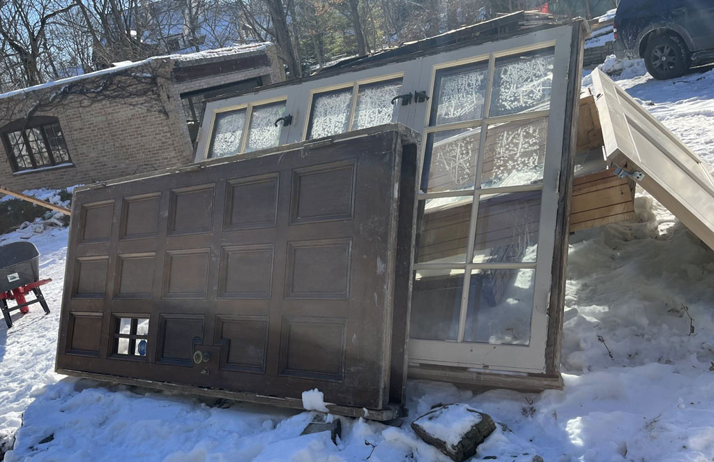 Doors and windows salvaged from Lake County home