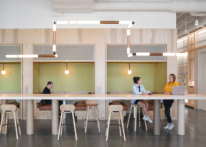 Collaborative Workspaces Designed by Gensler Featuring Live Sawn Ash Veneer