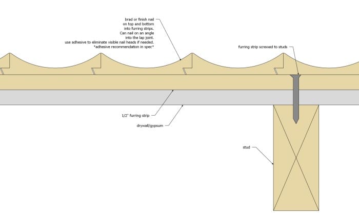 Solid Wide Fluted Slat Wood Wall Planks - Image 7