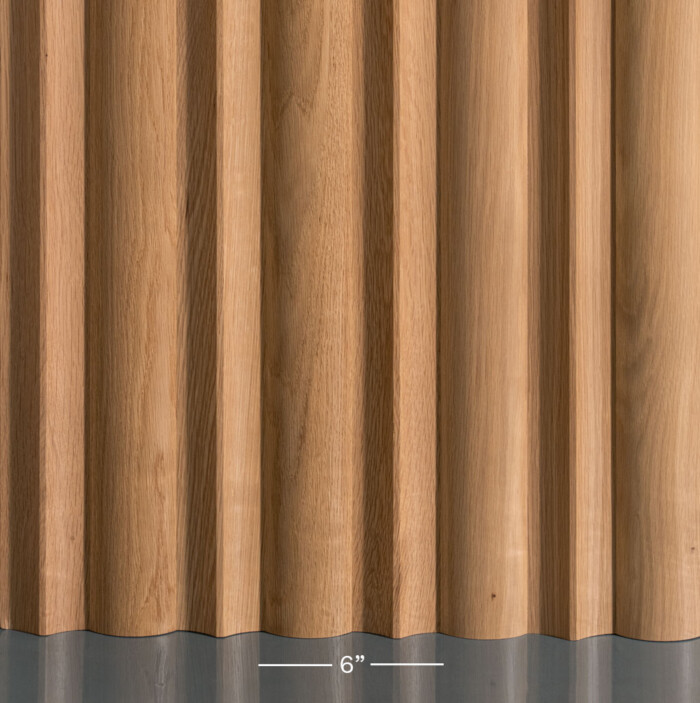 Broadwave Slat Wood Wall Panel in White Oak with Matte Clear Finish
