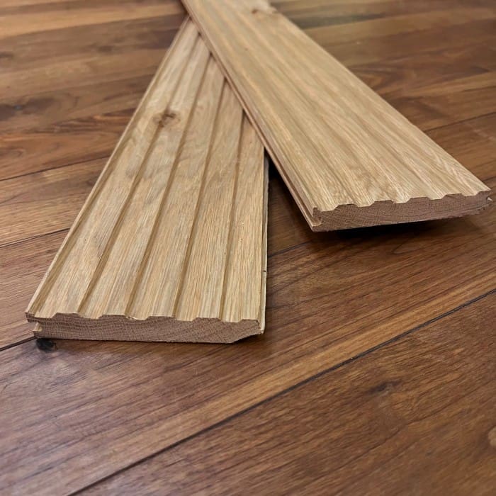 Linear Relief Planks White Oak Clear Matte Finish